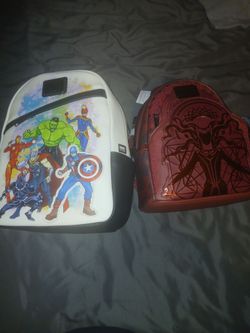 2024 Disney Parks Marvel Wandavision Scarlet Witch Loungefly Mini Backpack NEW and Loungefly White Marvel Avengers Character Backpack