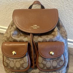 NEW Coach Pennie Backpack in Signature Canvas