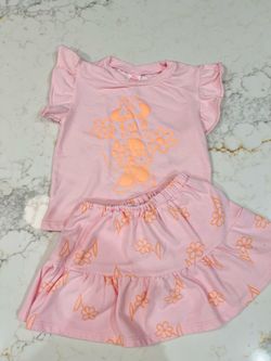 Minnie Mouse Girls 2-Piece Top and Skirt Set -Size 5