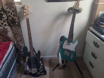 Bass & Guitar w/ stands&chord