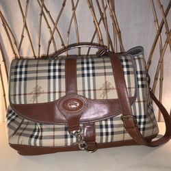 Burberry Leather Messenger Bag