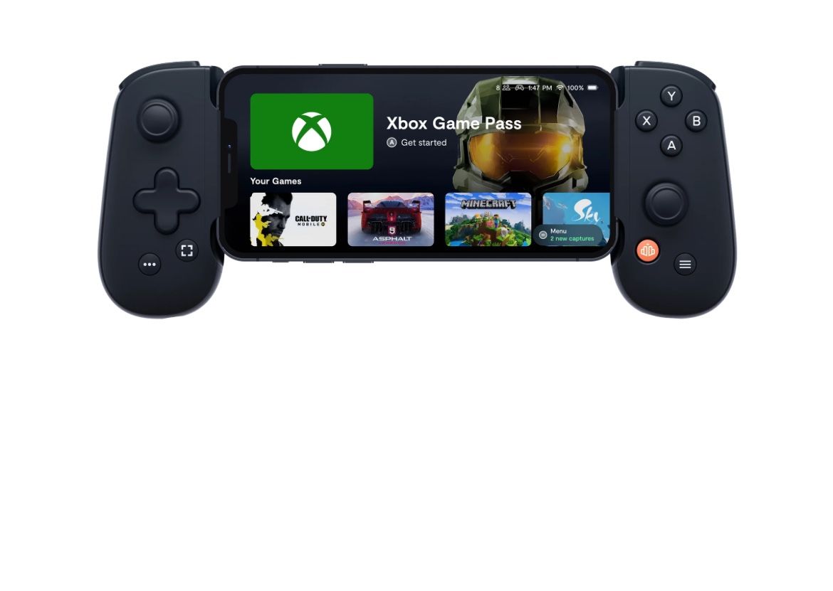 Backbone One (Lightning) - Mobile Gaming Controller for iPhone - Generation 1 - [Includes 1 Month Xbox Game Pass Ultimate] - Black