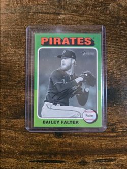 2024 Topps Heritage Pirates Bailey Falter Black & White Image Variation Card 🔥