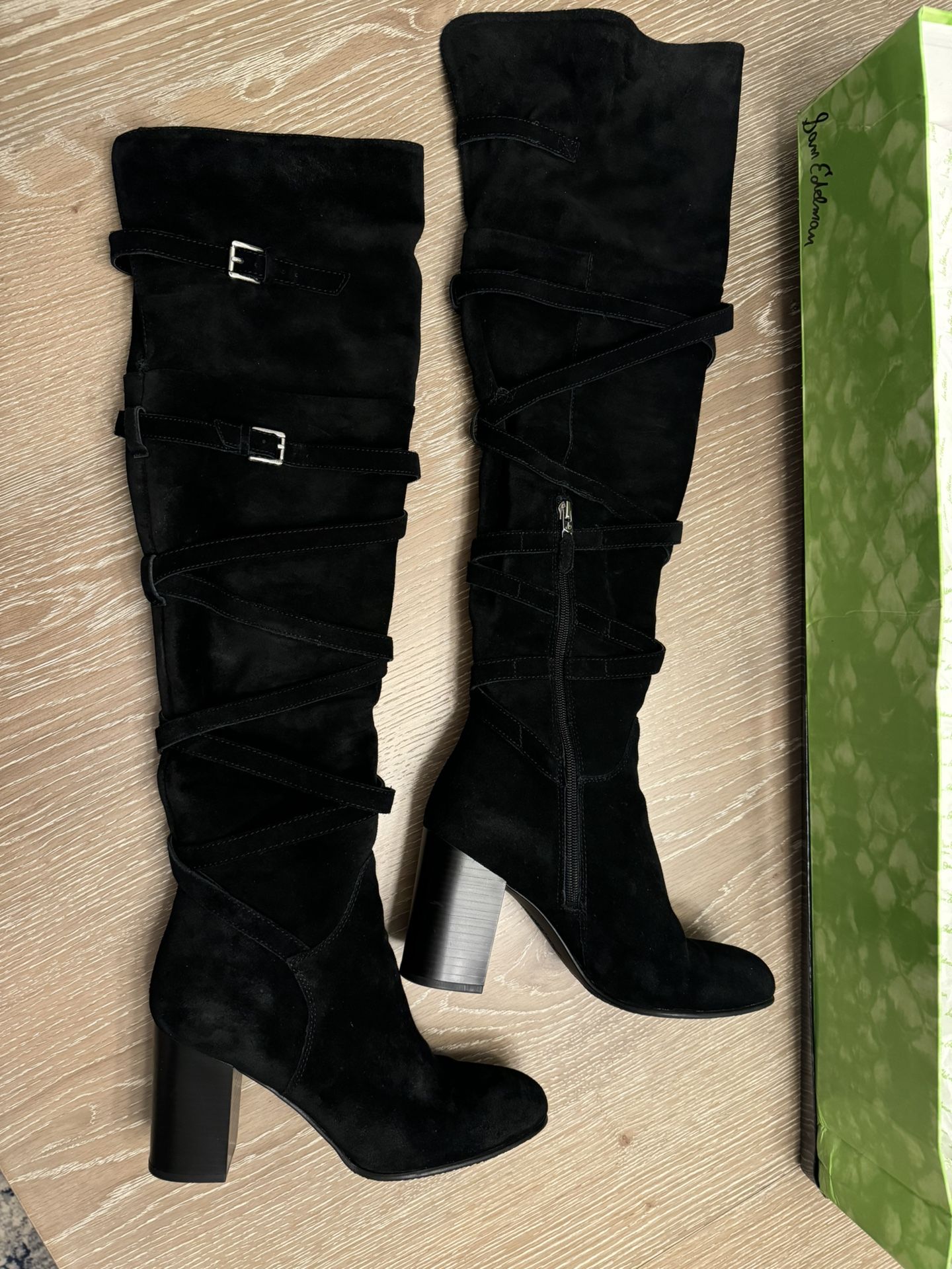 Black Suede Sam Edelman over the knee boots size 9