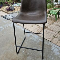 Raised  Leather Chair/stool