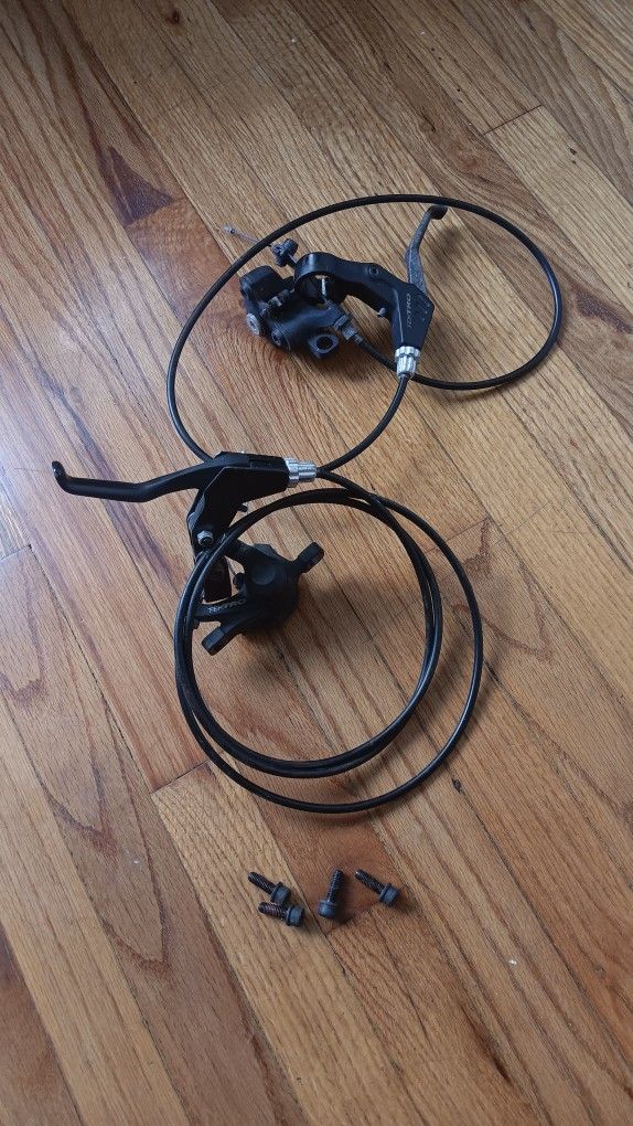 Set Of Mechanical Brakes And Pedals.