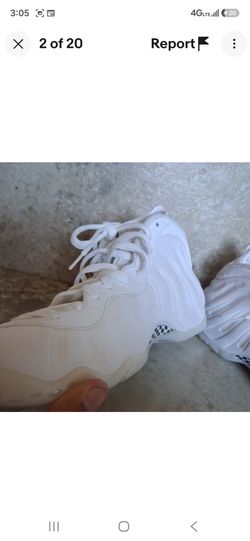New triple white foamposites size 10 men (no box)