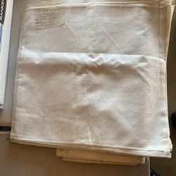 Vintage White Damask Tablecloth & 24 Napkins – Floral Pattern