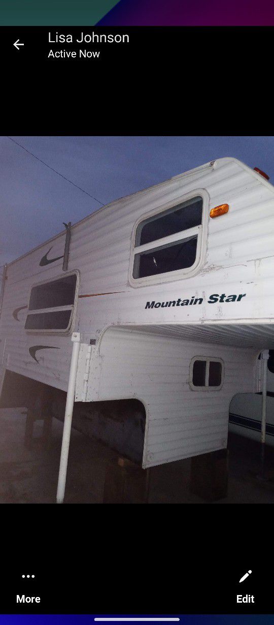 Photo 2002 Slide In Truck Camper Mountain StarYouve Got To Have An 8ft Bed If Interested 3,000
