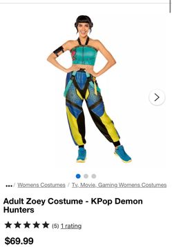 NEW KPop Demon Hunters Zoey Costume – Adult Small (4–6)