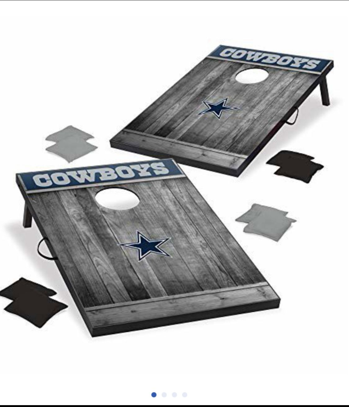 Wild Sports 2'x3' MDF Wood NFL Cornhole Set - Grey Wood Design - Convenient Carry Handles and 8 Premium Bean Bags - Great for Tailgate Parties!