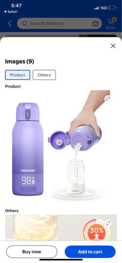 Momcozy Portable Milk Warmer for Travel - Dual Heating Modes for Breast Milk & Water, Portable Bottle Warmer, 17 Ounces