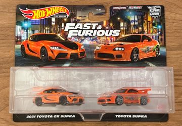 Hot Wheels Premium 2-Pack Fast & Furious 2021 Toyota GR Supra & Toyota Supra Brand New