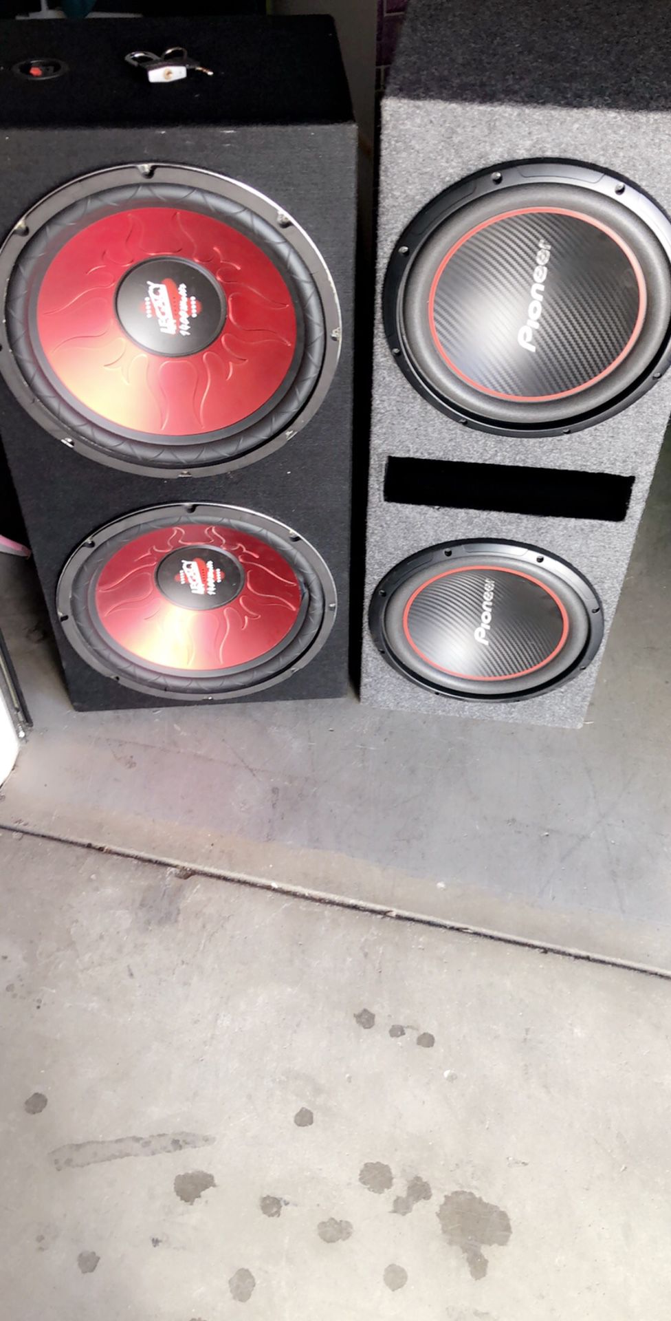 Sub boxes, speakers NOT included..2 15s $60..2 12s $40..im just selling the boxes, NO SUBWOOFERS!!!