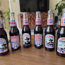 Pepsi Longneck Collectors Bottles Richard Petty Set of 6