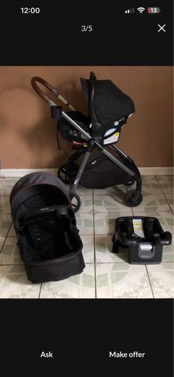 LIKE NEW GRACO MODES NEST TRAVEL SYSTEM STROLLER CAR SEAT AND BASSINET 3 IN 1