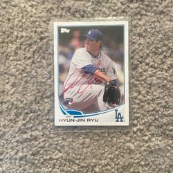 Hyun Jin Ryu Signed Rookie Card