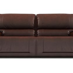 Power Reclining Brown Sofa