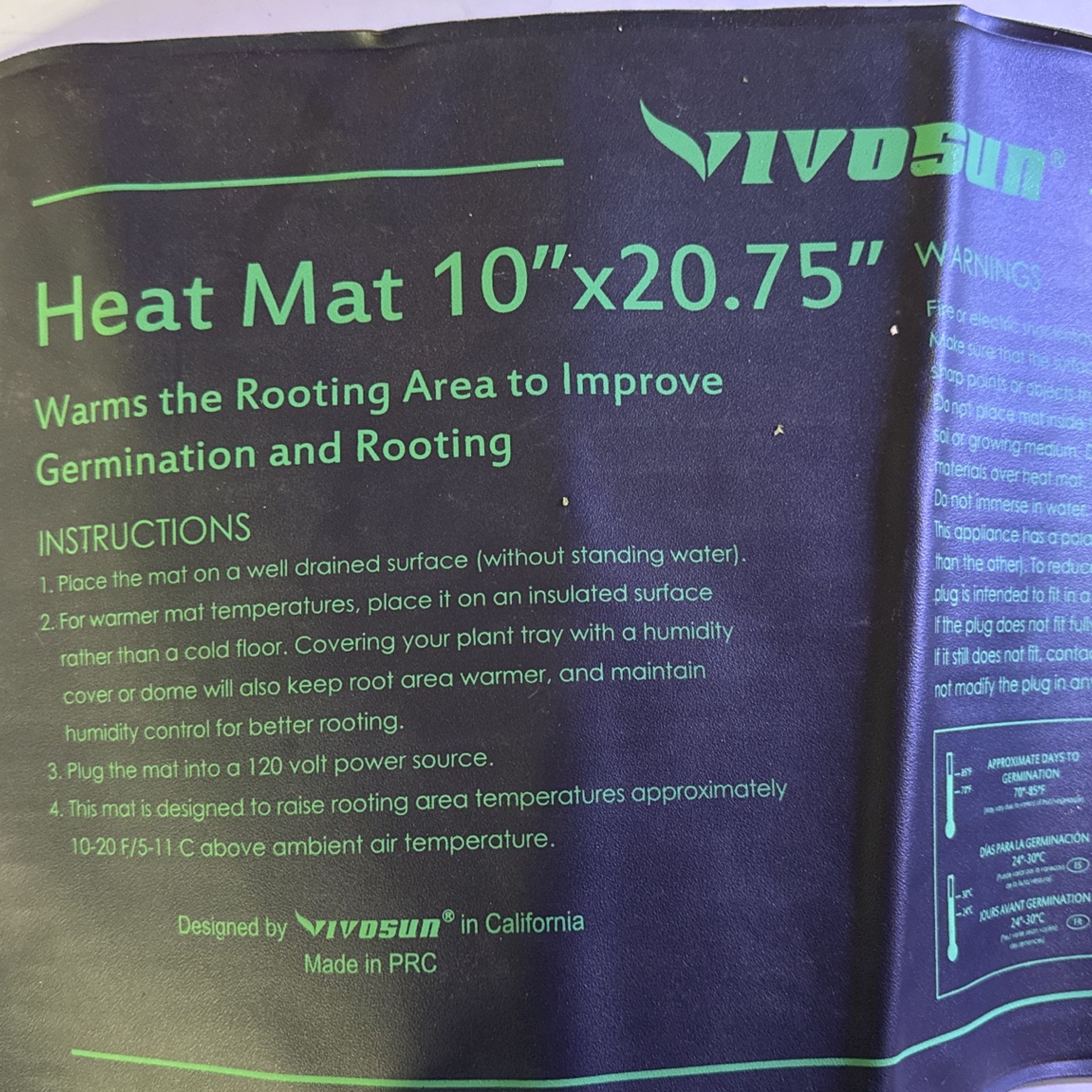 VIVOSUN 10"x 20.75" Seedling Heat Mat