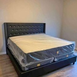 Cama king size 🛏️ con colchón Entrega gratuita 🚚