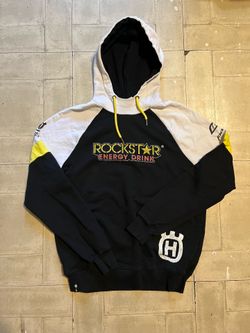 Y2K rockstar energy drink white and black hoodie size large