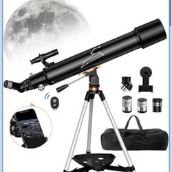 New Telescope, 80mm Aperture 800mm Telescopes for Adults Astronomy & Kids & Beginners, Portable High Powered Refracting Professional Telescope with an