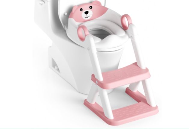  2 In 1 Potty Training Toilet, Splash Guard Anti-Slip Pad Step Stool