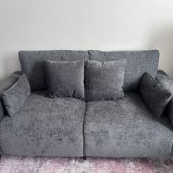 7 0’ Inch Love Seat Grey Comfort 