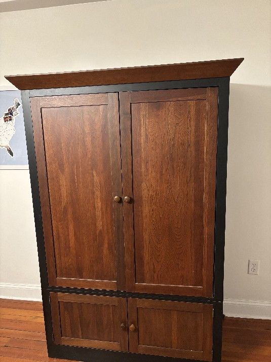 Solid Wood Entertainment Cabinet