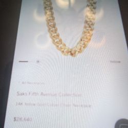 14kt Gold Cuban Link Necklace 24 In.