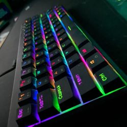 RGB 60% mechanical keyboard with compatible mouse