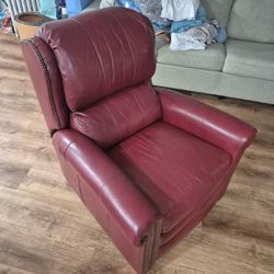 Red Leather Recliner 