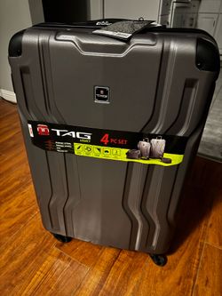 TAG Legacy 4 Piece Hardside Spinner Luggage Set Charcoal Gray New w/ Tags