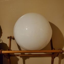 Very Large Vintage Milk Glass Light Globe Shade 15"