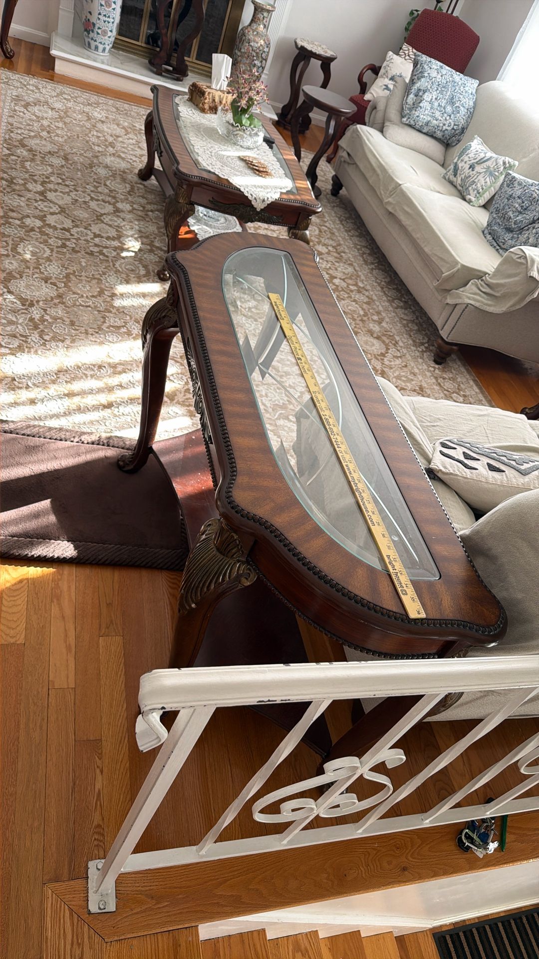 Table, Decoratively , With Glass Top 