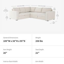 Living Spaces Sectional L Shape Sleeper