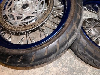 2020 drz400 sm rims rotors sprocket OEM supermoto blue