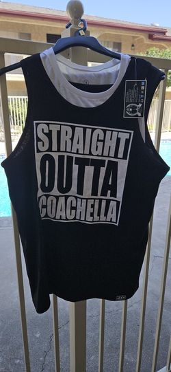 NWT STRAIGHT OUTTA COACHELLA TANK TOP BLACK SHIRT