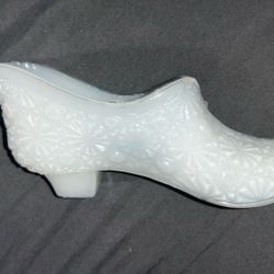 Milk Glass Shoe