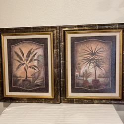 Island Hideaway Painting Prints Frame Palm Tree 21” 2