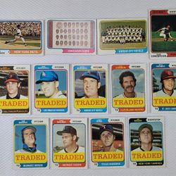 1974 Vintage Topps Baseball Cards Lot of 17