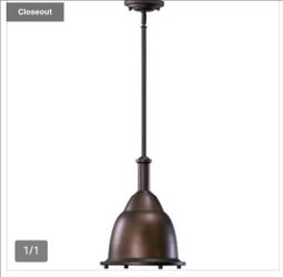 Quorum International Fort Worth 1-Light Step Dome Pendant in an oiled bronze finish,- new in box