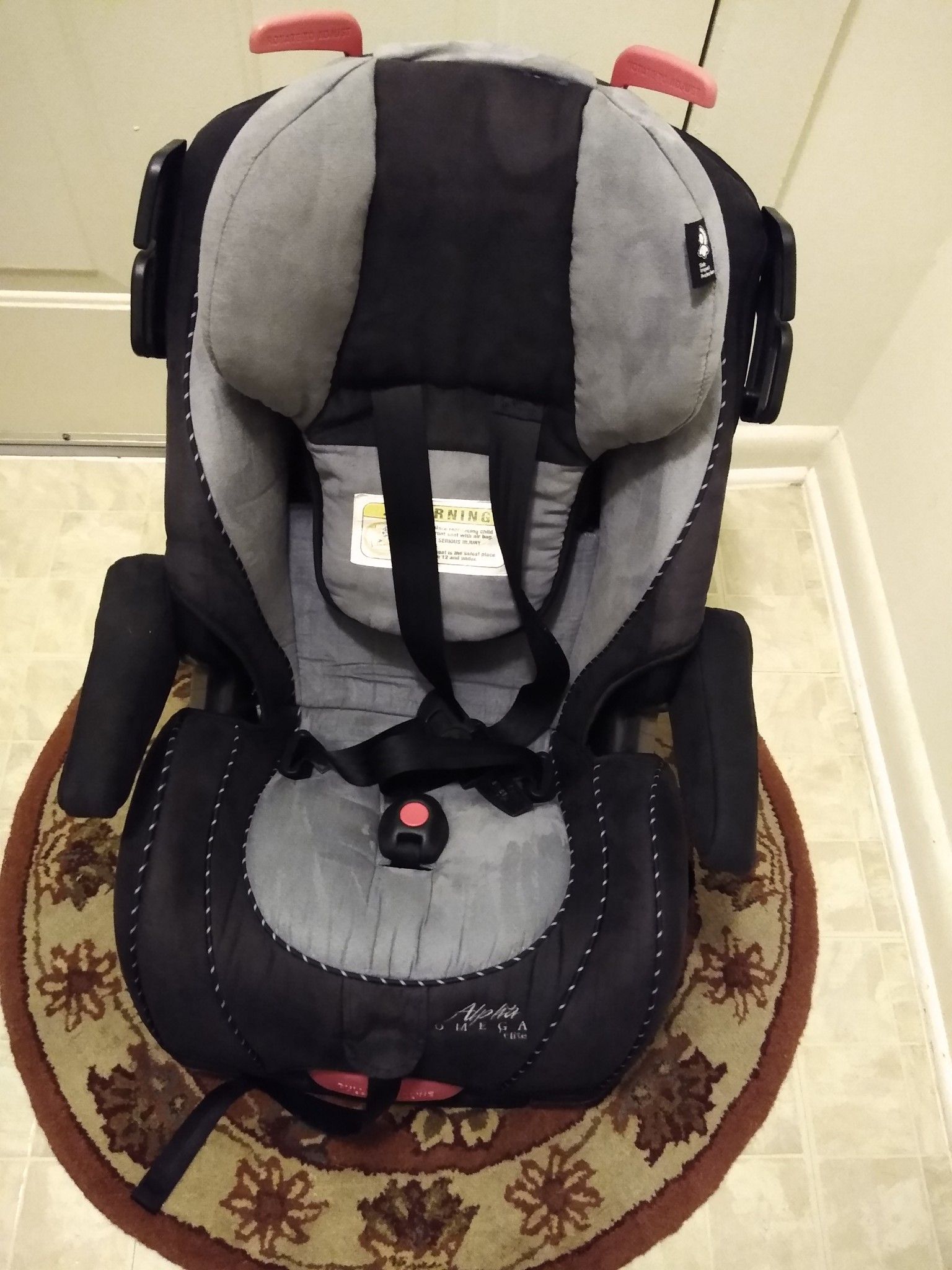 use car seat $40 and it does tilt up and down you can recline it or set it straight