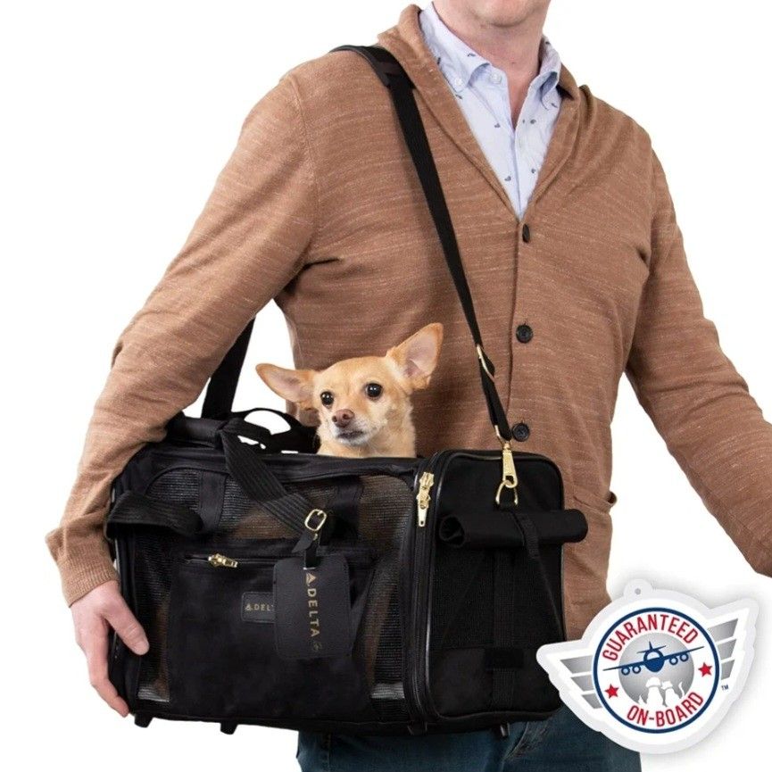 Sherpa Delta Airlines Travel Pet Carrier Medium Black 18L×11W×10.5H New