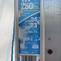 Werner 24’ Aluminum D-Rung Extension Ladder