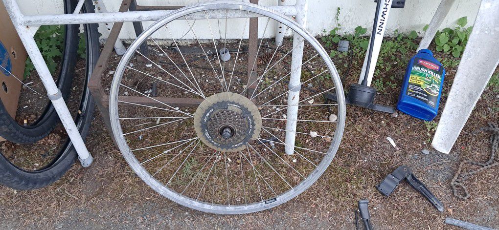 26" 7 Speed Rear Mountain Bike Wheel.