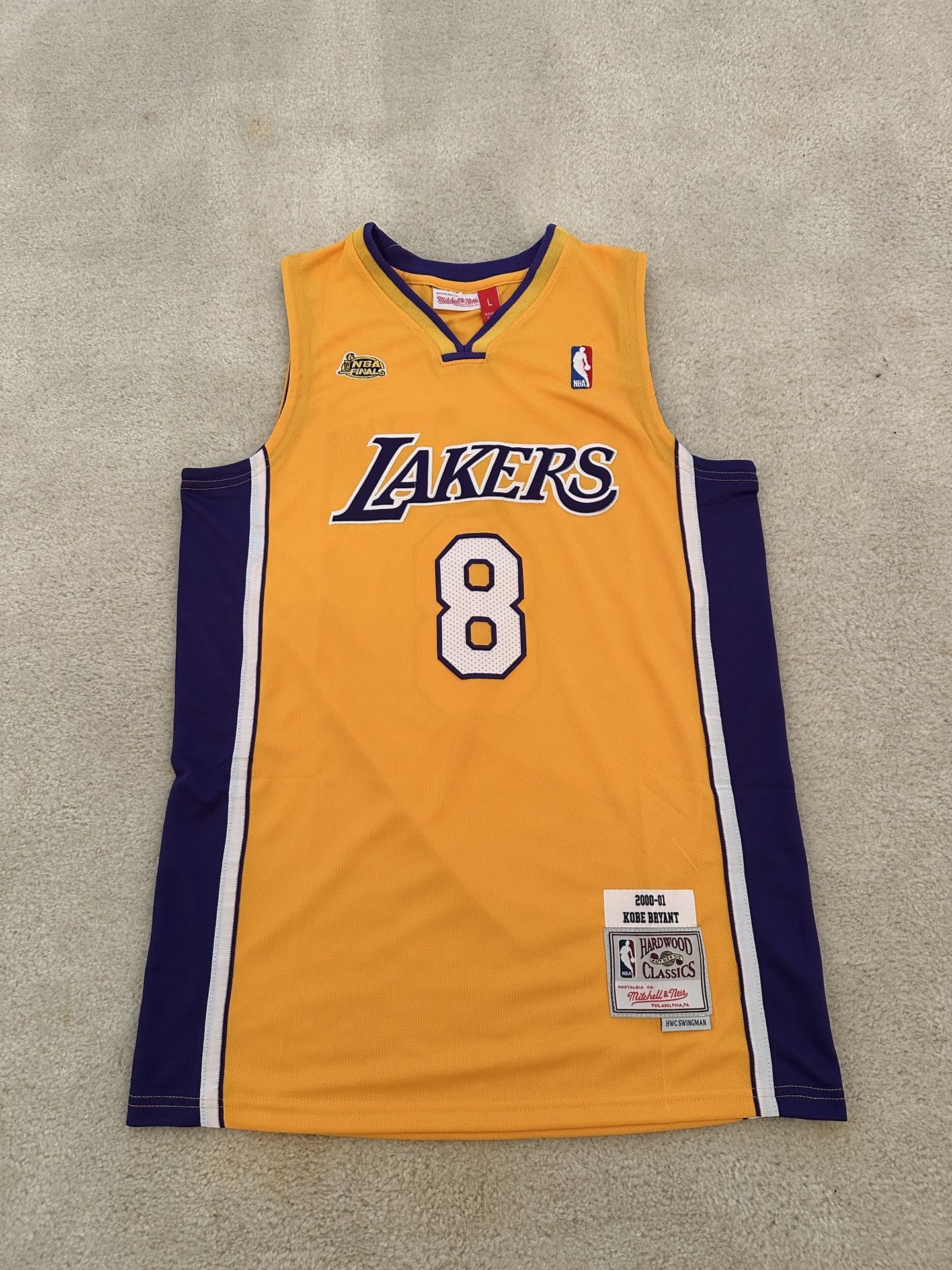 Kobe Bryant LA Lakers Yellow Basketball Jersey
