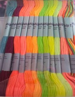 Prism 6-Strand Floss Pack 8.7yd 24/Pkg NEON FLOSS