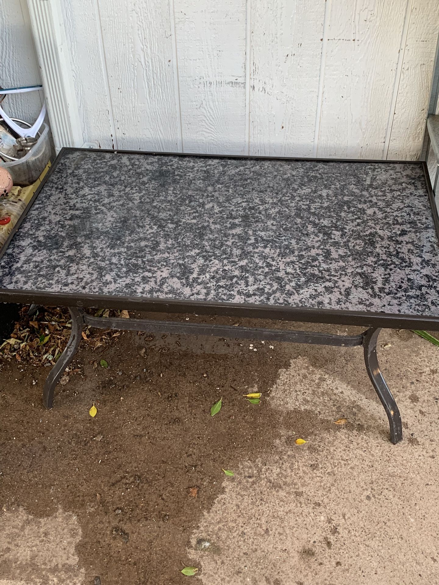 Beautiful Nice Glass & Granite Coffee Table Patio
