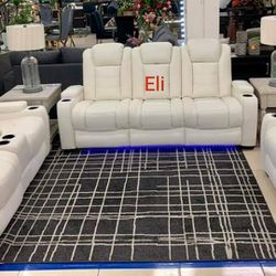 Party Time White Led Power Reclining Living Room Set/Sofa,loveseat☆We have a lot of chairs,recliners,Ottomans,sofa Sleeper,Sectional,Couches Options*
